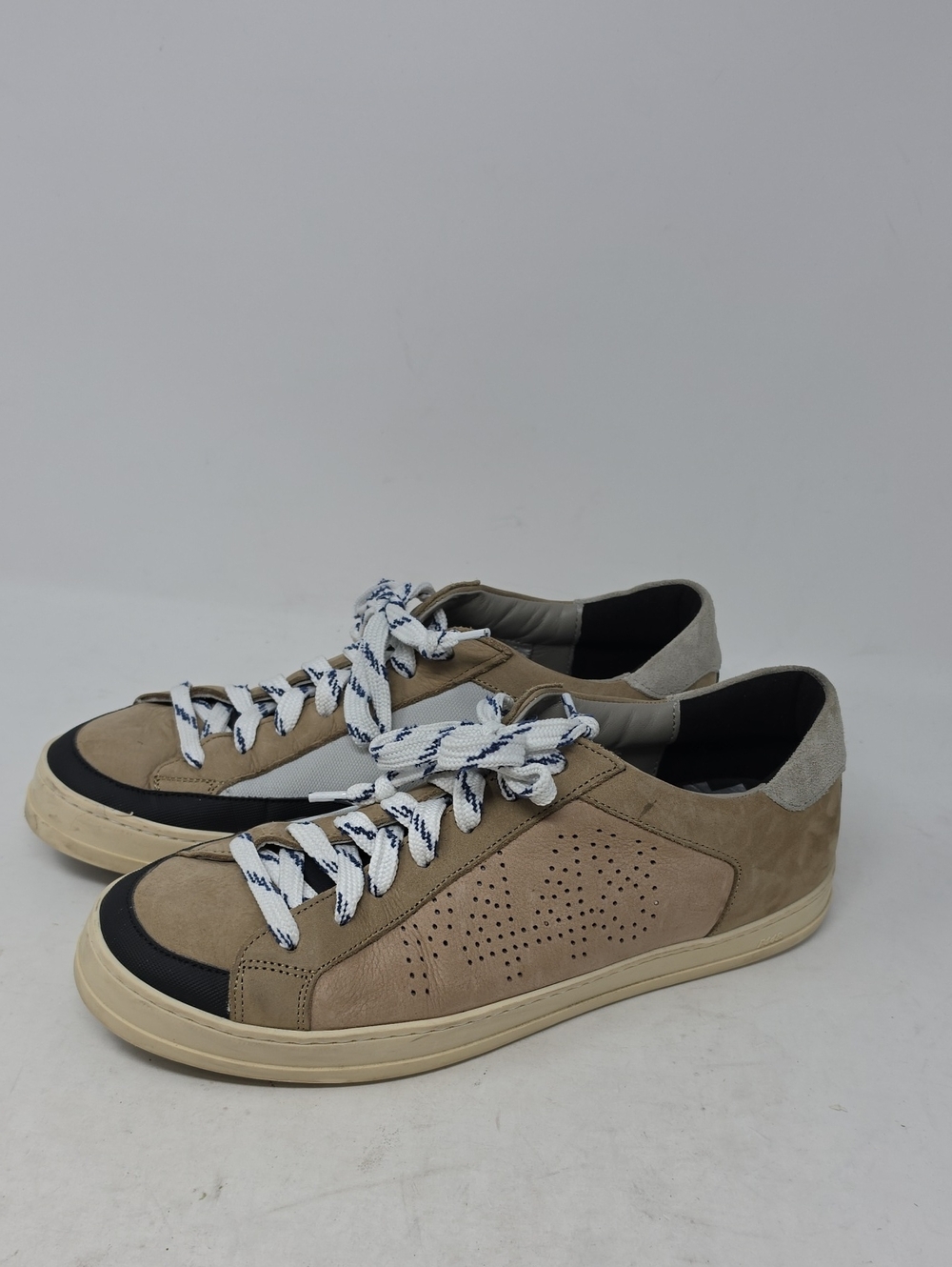 P448 Janet Men's Low-Top Casual Sneakers in Taupe and Black Size 44=11